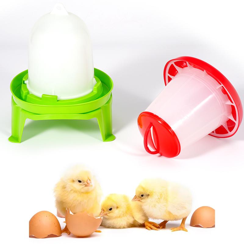 Automatic Chicken Feeder Bucket Rooster Hen Feeding Drinking Bucket Farm Animal Poultry Quail Pigeon Feeding Supplies 1Pc