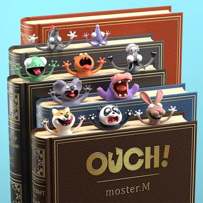1 Pièce Marque-page Animal de Dessin Animé Stéréoscopique 3D Amusant Pour les Amoureux de la Lecture Fournitures Scolaires Étudiantes Joli Cadeau