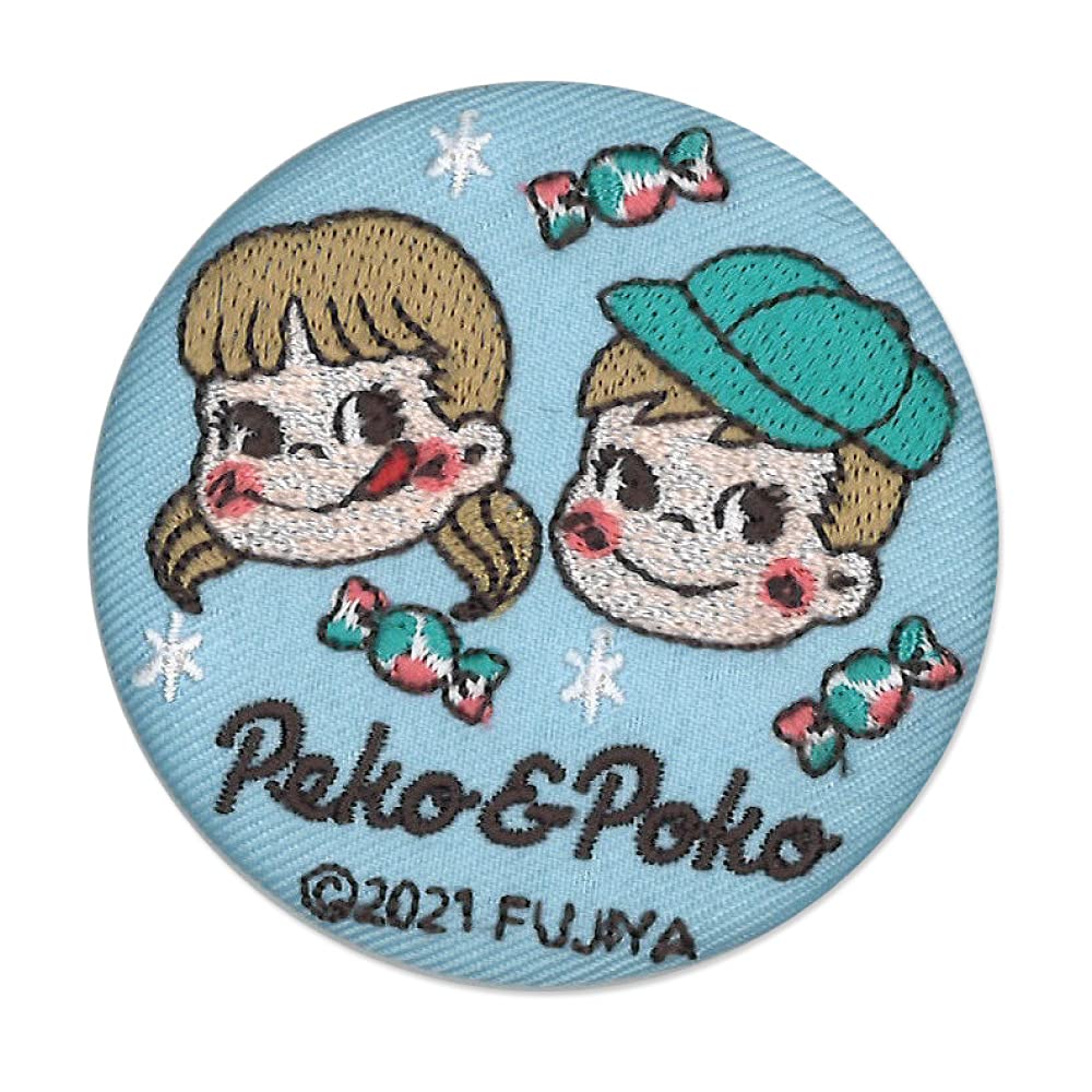 Minoda Peko-chan Embroidered Can Badge Peko & Poko