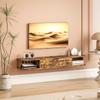 120 Cm Floating Tv Unit For Tvs Up To 50 Inch Rustic Brown