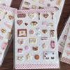 Cute Puffy Foam Stickers Sweet Dessert Bear Bubble Decals Aesthetic Decor For Kpop Photocard Holder Ita Bag Journal Scrapbooking