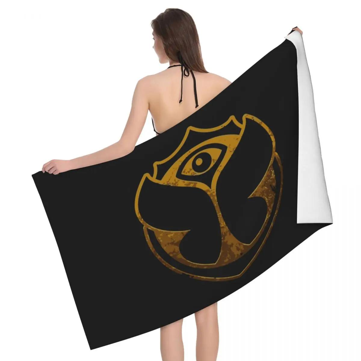 Ka Chen Muxi White Tomorrowland Logo Bath Beach Towel Microfiber Pool Towels