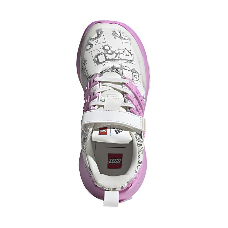 New Adidas LEGO X Racer TR Little Kid 'Off White Bliss Lilac'
