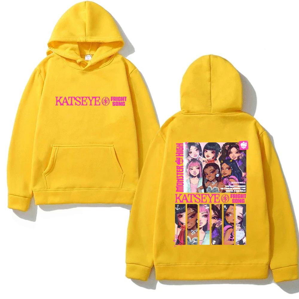 KATSEYE NEW Manga Fleece Hoodie Y2K 2026 New Korean Girl Group Fashion Sweatshirt Graphic Printing Clothing Sudaderas Hoody
