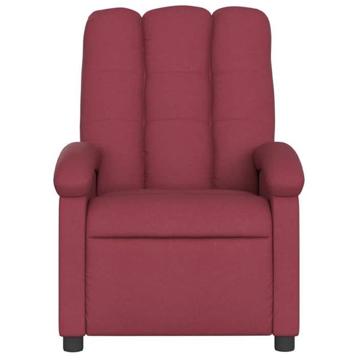 VidaXL Fauteuil Inclinable, Chaise de Relaxation avec Dossier, Siège avec Repose-pied, Fauteuil TV de Salon, Moderne, Rouge 371730