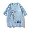 Lain Graphic Print High Quality  Unisex T-shirt Short Sleeve Street Fashion Trend Clothing Street Style Top Tees