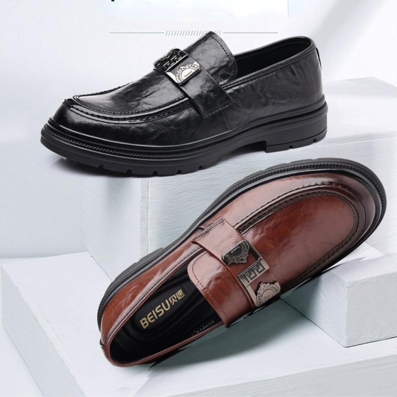 Fashion Leather Loafers Men Casual Shoes Business Brand Men Moccasins Breathable Slip On Driving Shoes Top Grade Luxury Man Men Italian