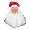 1pcs Santa Claus Style Latex Mask with White Beard for Halloween Christmas Parties Realistic Old Man Latex Head Cover Props