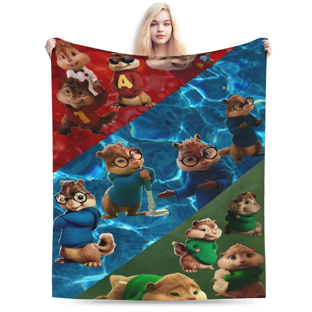 Alvin and the Chipmunks Accessories Blanket Lightweight Thin Flannel Throw Blanket Cozy Quilt