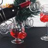 Copo de vinho criativo de rena de 235ML, design adorável em forma de veado, decoração de mesa de jantar, copo reutilizável para beber
