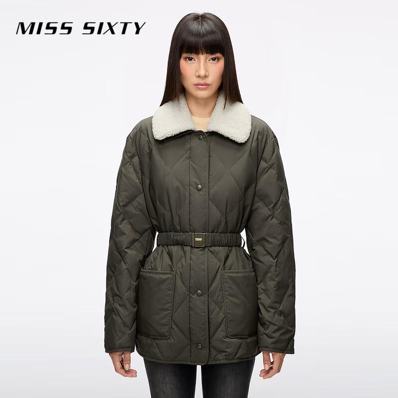 

Женский пуховик MISS SIXTY с ромбовидной стежкой и съемным меховым воротником S