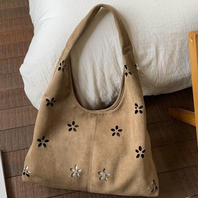 College Style Bag Women's Casual Hollow Tote Autumn New Shoulder Bag Women's Commuter Underarm Bag