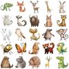 50-Pack Naughty Cartoon Animal Stickers for DIY Phone Case Decoration