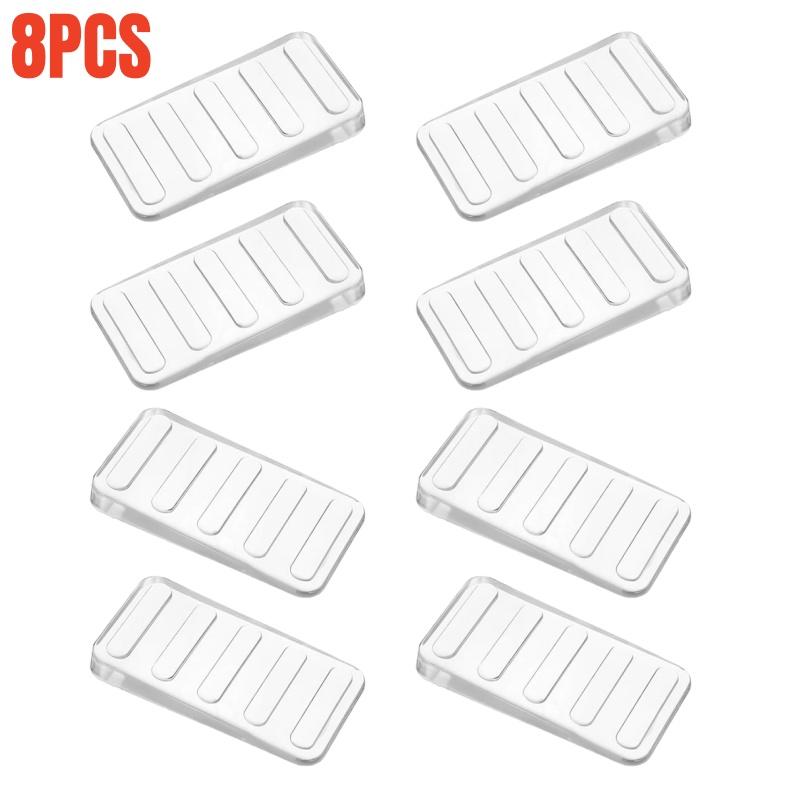 

8 Pcs Leveling Shims, Clear Plastic Wedges for Level Uneven Home Furniture,Toilet,Bed,Table,Appliance,Non Slip Texture Levelers