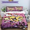 3pcs Halloween Fun Hello Kitty My Melody & Friends Bedding Set Includes Quilt Cover and Pillowcases, Suitable for All Seasons