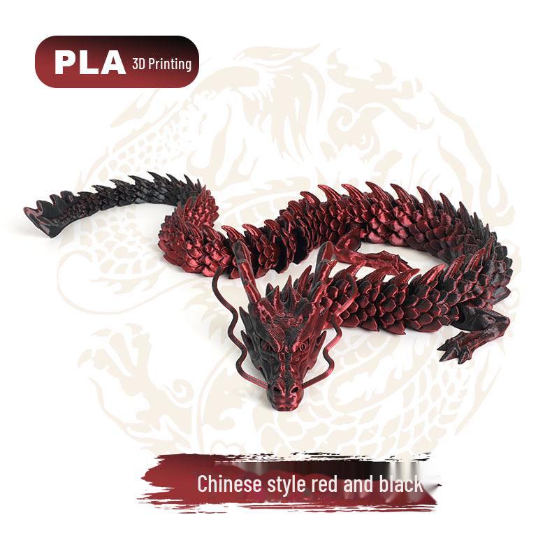 "Handcrafted 3D Printed Crystal Dragon Ornaments - Chinese Dragon & Dragon Egg Toys"