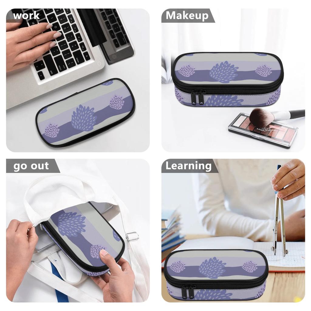 Pen Case Roomy Interior 300D Polyester Zipper Closure with Removable Pen Slot Divider Mesh Pocket and Main Storage for Boys Girls