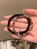 Chinese double-color national style safety buckle beaded bracelet women's new natural stone bracelet couple jewelry tide