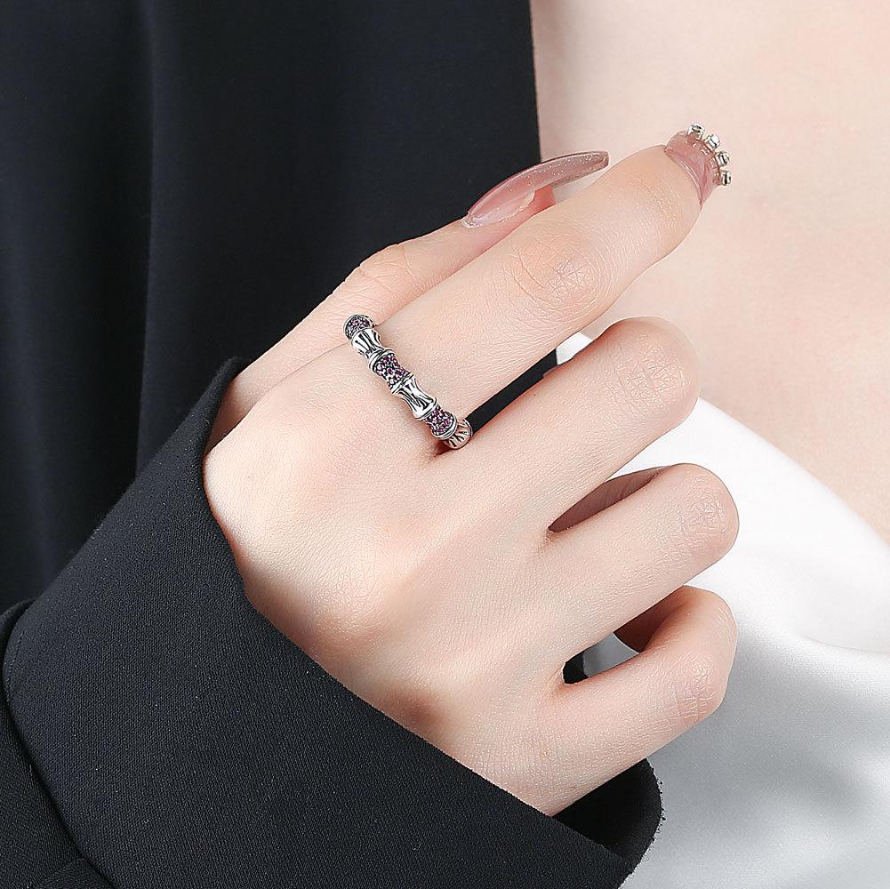 Tancise Classic 925 Sterling Silver Zircon Ring Ladies Jewelry Promesse de mariage Cadeau de fête