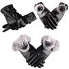 Winter Riding Leather Gloves Thermal Fleece Lined Women Touchscreen Men Motorcycle Cold Weather Thick Windproof Korean Style