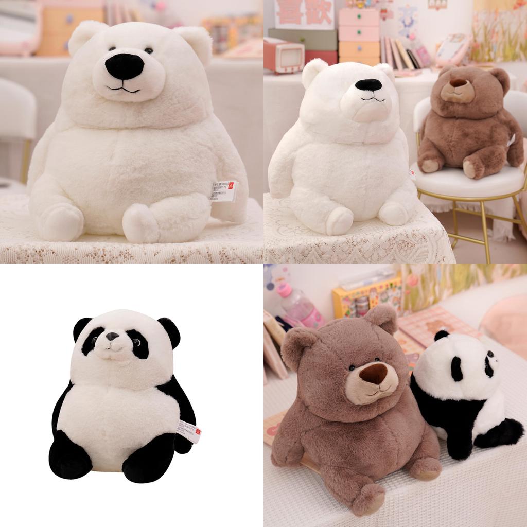 Orso Polare Marrone Panda Bambola Orsacchiotto Peluche Morbido Giocattolo Per Bambini Neonato