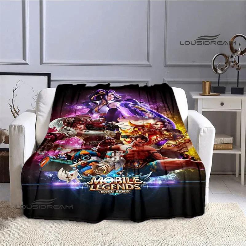 Mobile Legends Bang Bang Cartoon Printed Blankets Fashion Warm Flange Blanket Home Travel Blanket Bed Linings Birthday Gift
