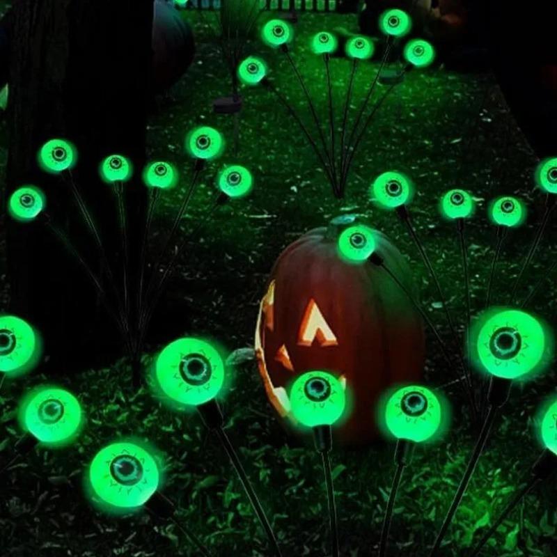 1500LM LED Solar Eyeball Lights Outdoor Waterproof Halloween Outdoor Decoration String Lights Garden Lamps Courtyard Holiday PartyDecor