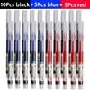 3-100 Pcs Straight Liquid Ball Pen Signature Gel Pen 0.5mm Black Blue Ink School Office Ball Pen School Office Supplies Writing