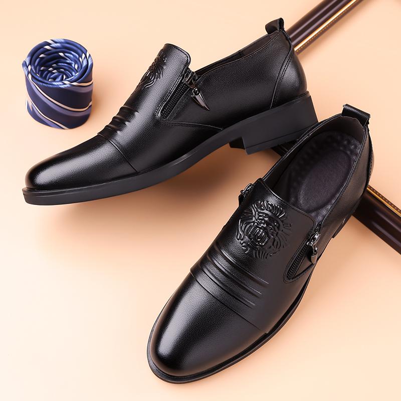 Fashion Leather Shoes For Man Genuine Leather Casual Shoes Fashion Business Oxford Shoes High Quality Designer Work Shoes