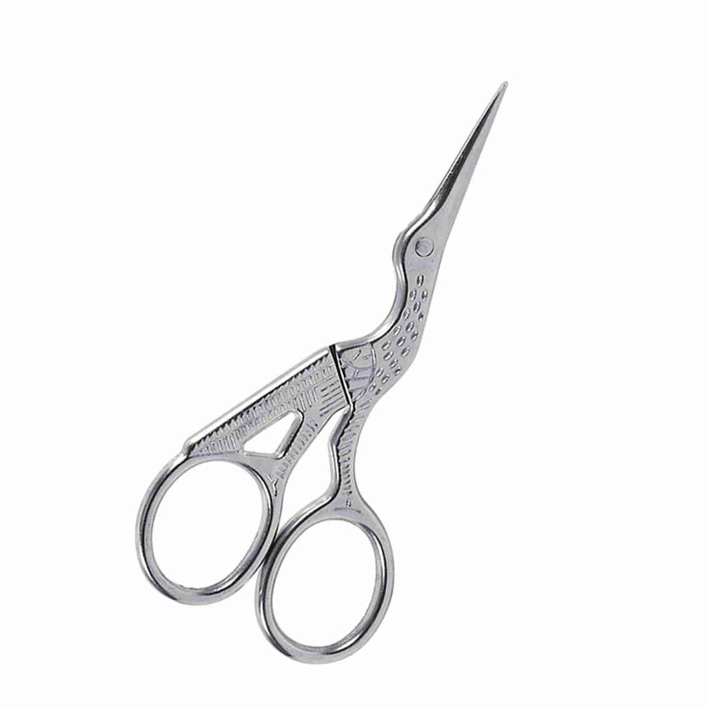 1Pc Stainless Steel Embroidery Sewing Tools Crane Shape Shears   Stitch Scissors Gold
