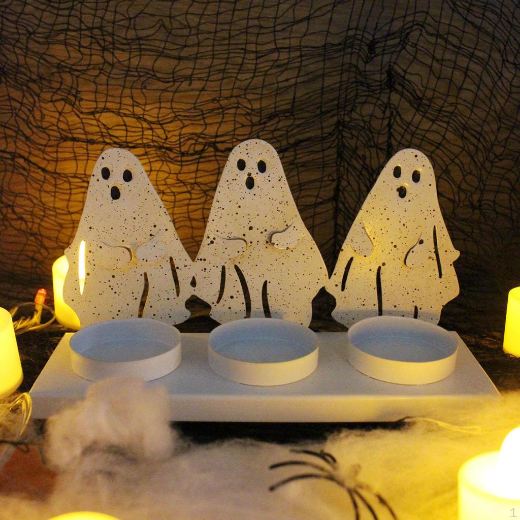 Candlestick Stand Halloween Silhouette Sculpture Decoration Gifts Party Tea Light Holder
