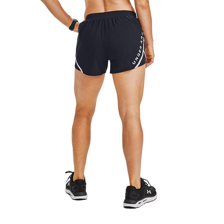 Under Armour Fly-By 2.0 Lässige Sport Logo Muster Lockere Shorts Damen Shorts Schwarz 1356199-001