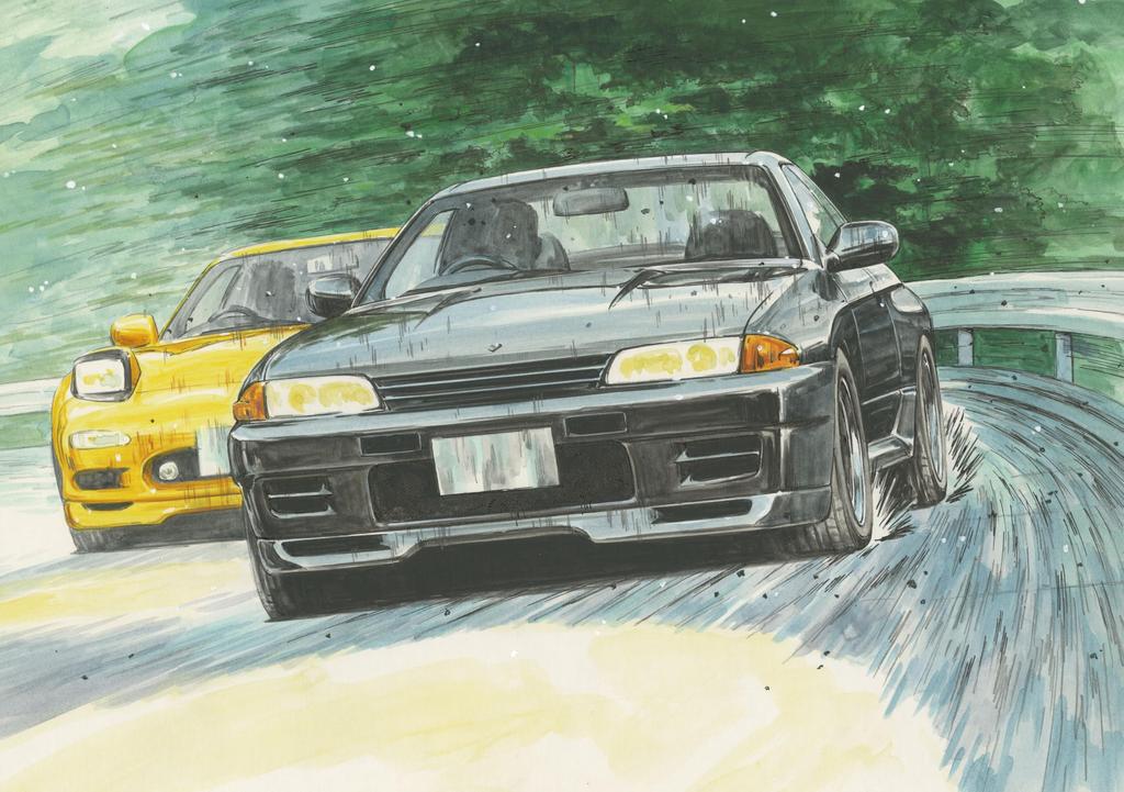 Initial D Series 002 Skyline V spec II by Takeshi Nakazato Plastic Model 1/24 No. GT-R (BNR32)