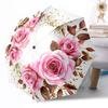 Blumenfantasy mit Schmetterlingen Automatischer Outdoor-Regenschirm Einziehbares Design mit 8 Speichen Langlebig Leicht Perfektes Geschenk für Freunde Familie