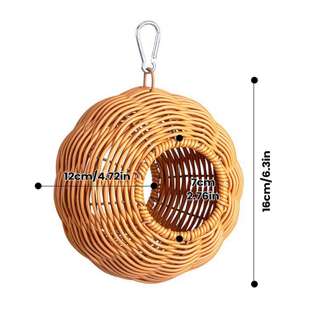 Parakeet Bird House Parrot Nesting Habitat Bird Nest Shelter Breathable hanging bird nest Rattan bird nest Bird sleeping nest