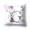 Decorative 26 Letters Polyester Pillow Case For Sofa Alphabet Flowers Printed Cushion Cover Case Home Decor Almofada 45X45Cm