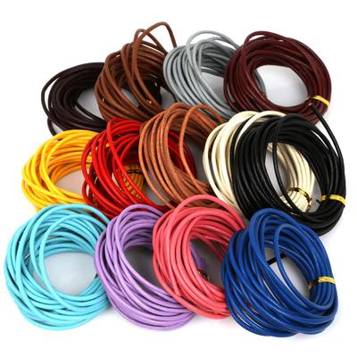 Genuine Round Leather Cord Thread for Bracelet Jewelry Making DIY 1 Roll