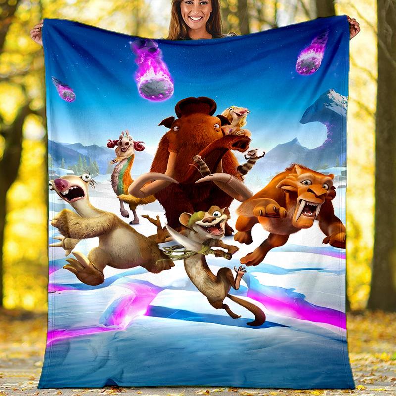 Ice Age Continental Drift1 printed throw blanket—lightweight,soft,warm;versatile blanket for all seasons—perfect as &air-conditioning throw,nap blanke