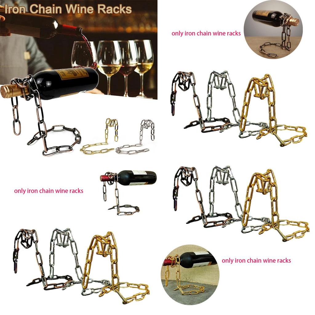 Stylish Chain Wine Holder Crafted With Magic Rope Kitchen Decor