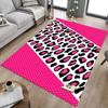 1 Stück Gepardenmuster Polka Dots Extra Groß Rutschfester Teppich, Büro, Familie, Schlafzimmer, Studio - Großer Teppich für Innenbereiche, Lebendige Farben - W296