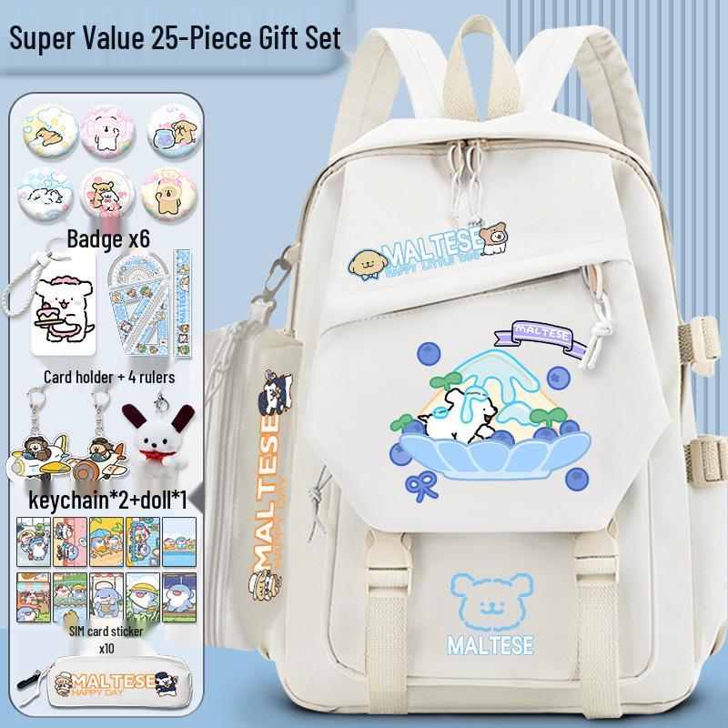 Lively Puppy Girls' Versatile School Backpack - Lightweight, Spacious & Perfect for Travel