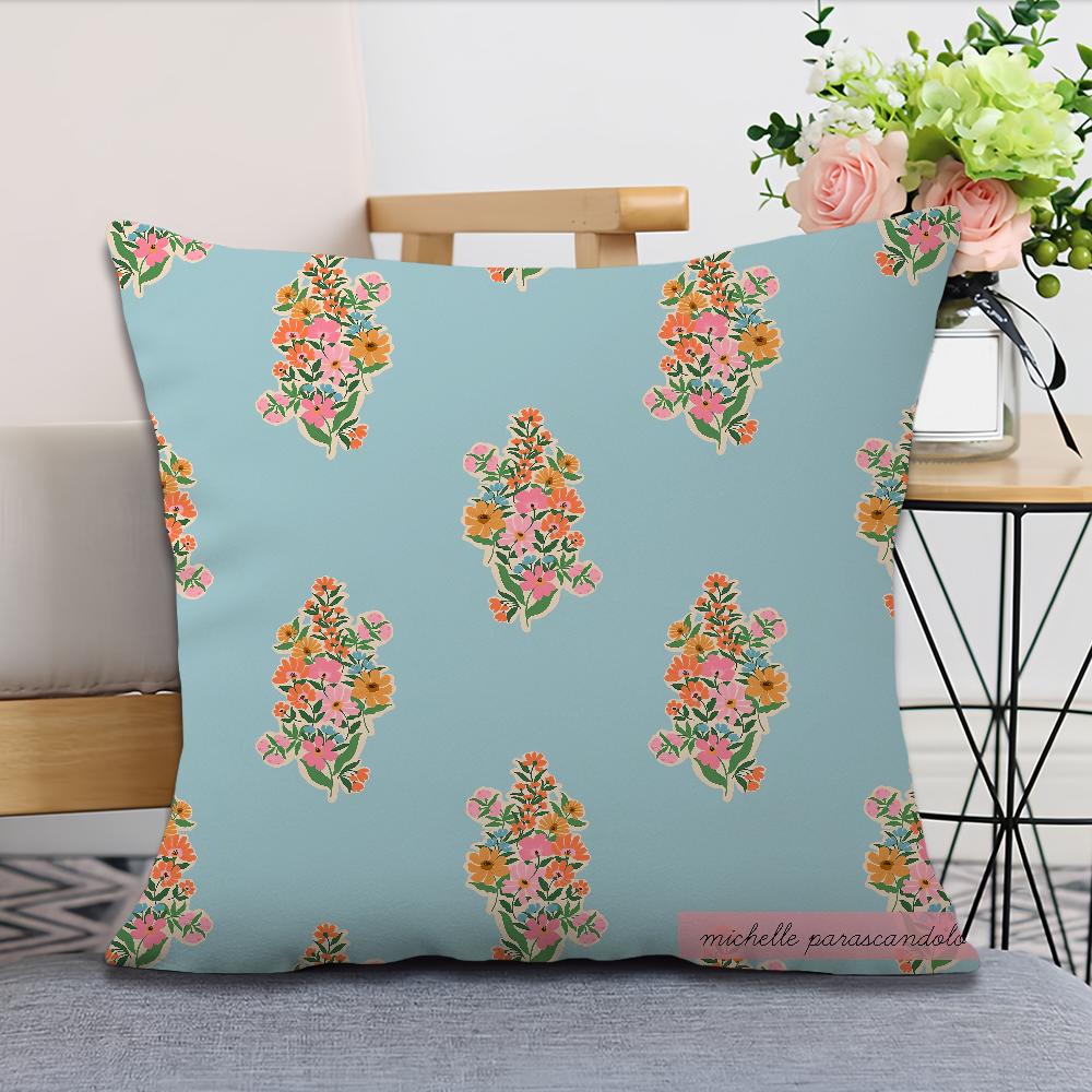 soft Comfortable Pillow Case for Sofa Living Room M-michelle P-parascandolo flowers Home office Decor Protective Covers