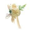 Artificial Flower Wrist Corsage Hand Flowers Elegant Bride Bridesmaid Stylish Wrist Garland Wristlet for Engagement Prom