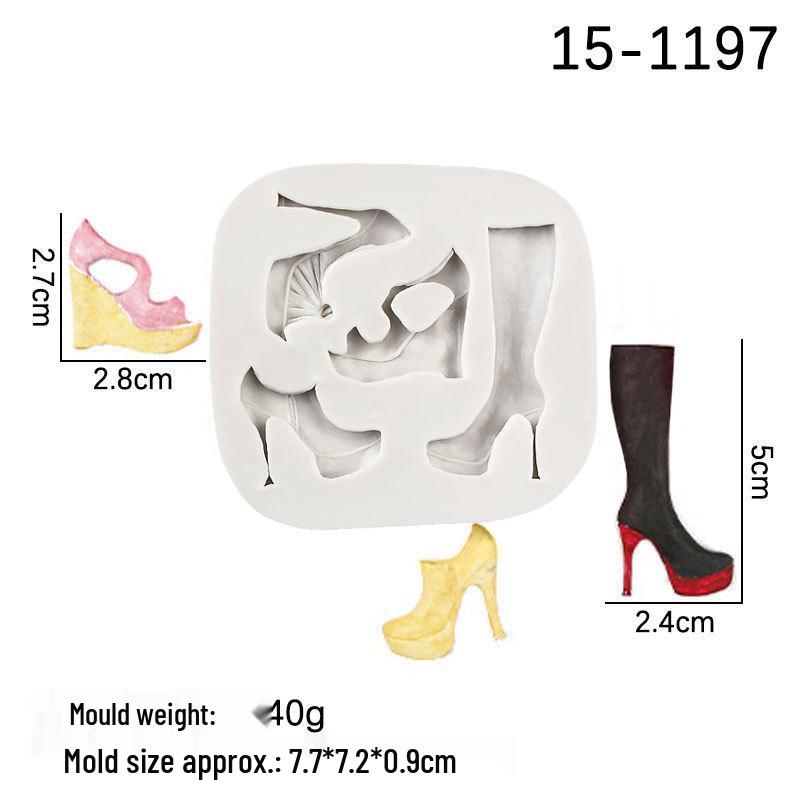 DIY High Heel Mold for Lipstick, Eyeshadow, Brush, Blush, Chocolate, Fondant & Clay