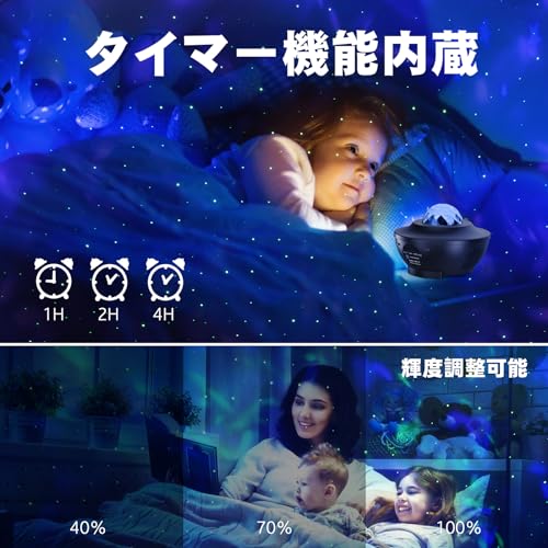 ZEAKOC Remote Control Aurora Star Projector, Planetarium for Home Use, 10 Lighting Modes, Music Playback, Voice Control, Adjustable Brightness, Volume