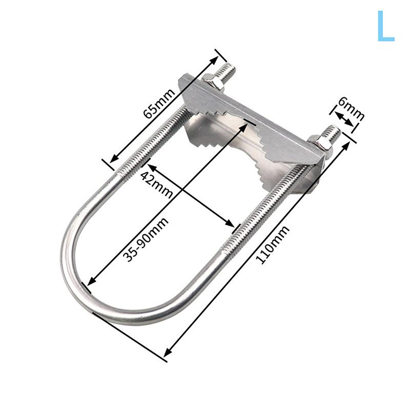 For TV,CB,Ham Double Antenna Mast Clamp V Jaw Block With M6 U Bolts Heavy Duty Anti-Rust Mast To Mast Mount Bracket Kit
