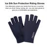 1 Pair Ice Silk Ridding Gloves Super Soft High Elastic Touchscreen Non-Slip Sun Protection Gloves Breathable Summer Outdoor Gloves