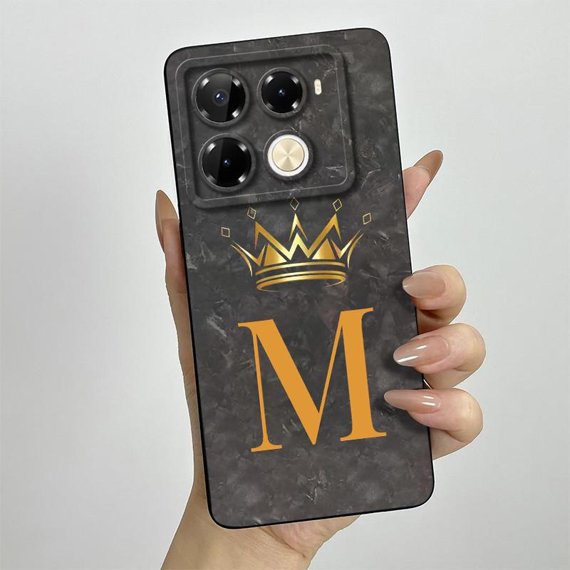 Phone Case For Infinix Note 40 4G X6853 Note 40 Pro Plus X6851B 40 Pro 4G X6850 5G X6851 Fashion Letters Matte Soft Cover Funda