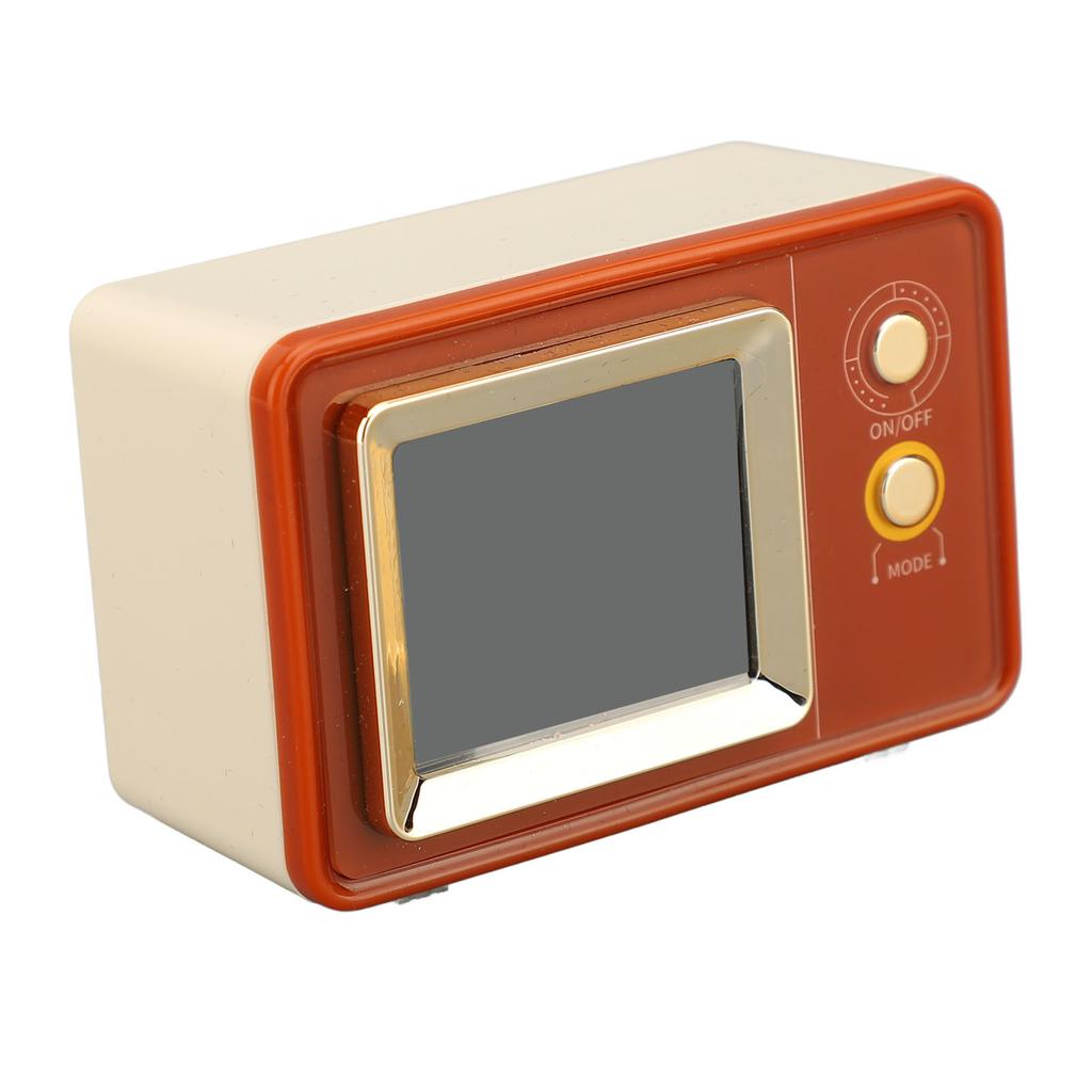 Retro Speaker TV Shaped Multifunctional Fashionable Time Speaker for Home Outdoor Use