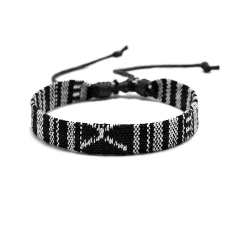 Ethnic Style Multicolor Handwoven Cotton & Linen Bracelet